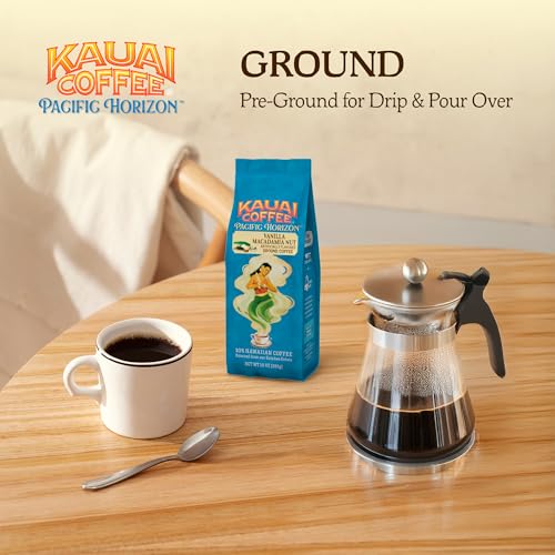 Kauai Coffee Ground Coffee - Vanilla Macadamia Nut, 10 oz Bag