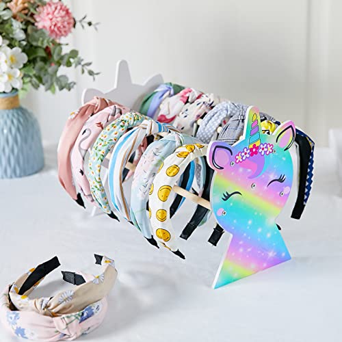 Rainbow Headband Holder Organizer for Girls - Unicorn Design