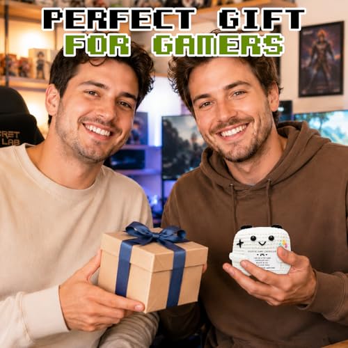 Handmade Crochet Game Controller Gift - Positive Support for Gamers
