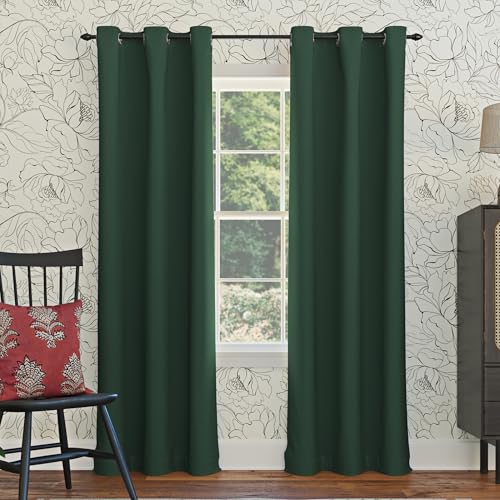 Sun Zero Easton Energy Saving Blackout Curtain Panel, Evergreen, 40"x84"