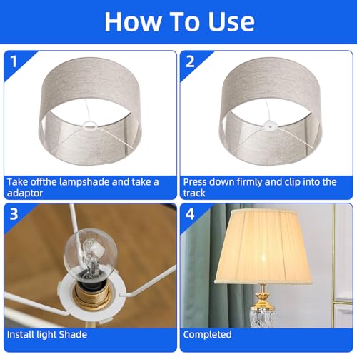 E27 to 3/7" Lamp Shade Adapter Rings - 10 Pack for Table & Pendant Lights
