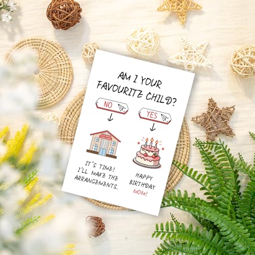 Funny Birthday Card for Mom - Humorous Gift from Son or Daughter