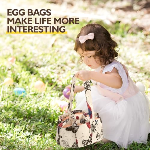Hossmily Mini Egg Collecting Basket with 7 Pouches