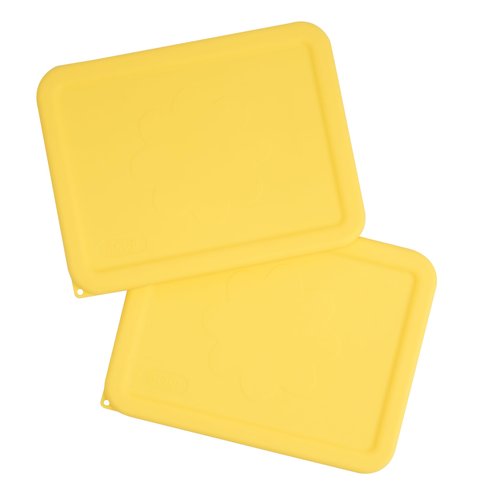 LUVCOSY 6 Cup Rectangle Silicone Storage Cover Lids Replacement for Anchor Hocking Glass Bowls (Container not Included) 2 Pack, Microwave, Dishwasher and Freezer Safe