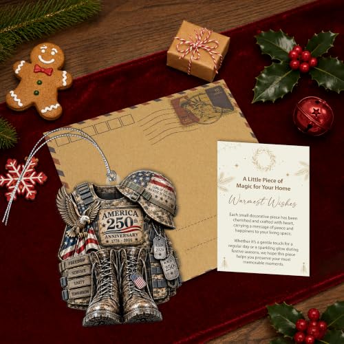 250th Anniversary Army Christmas Ornament - Uniform Variation, Veteran Gift