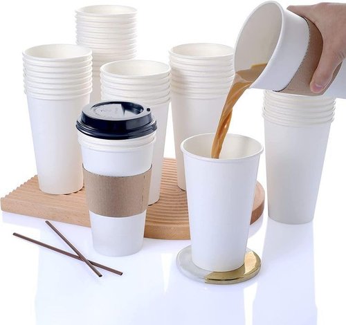 Paper Cups 8 oz 1000 Pack for Coffee & Tea Made in USA | Bulk 1000 Count for Home, Office, Restaurants & Parties | Recyclable Disposable 8 Ounce To-Go Cups for Hot Drinks
