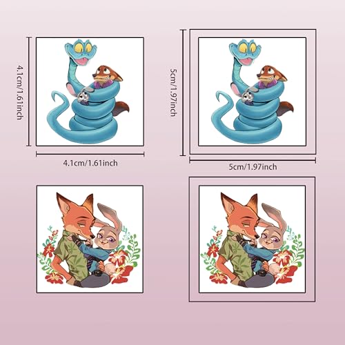 Zootopia Temporary Tattoos 20pcs Kids Party Favors & Decorations