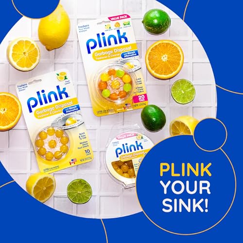Plink Garbage Disposer Cleaner Balls - Fresh Lemon Scent, 10 Uses