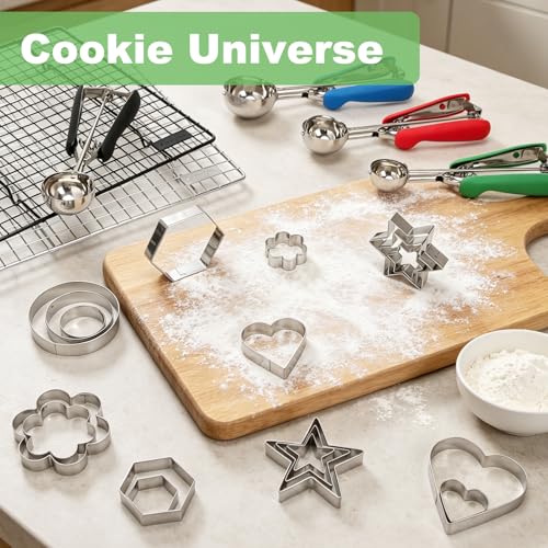 Kukingdom Stainless Steel Cookie Cutter Set - 18 Piece Variety Pack