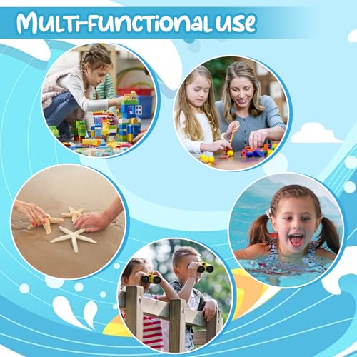 Vodolo Mesh Beach Shell Storage Bucket - 2pcs Seashell Bags for Kids