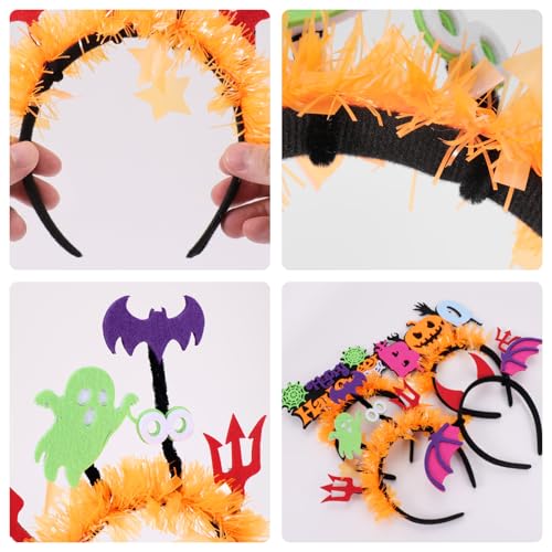 Halloween Spider Web Ghost Horns Headband Party Hair Accessory