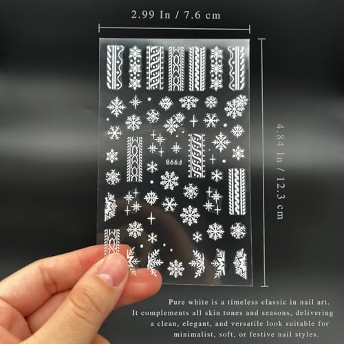 Christmas Snowflake Nail Stickers Set – 7 Sheets Winter Decals