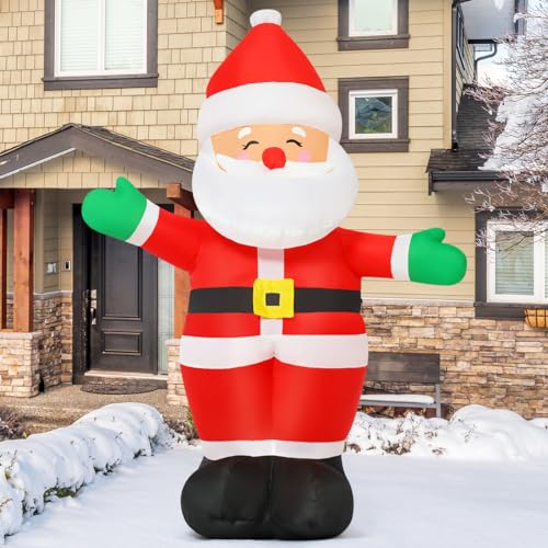 5 Ft Christmas Inflatable Santa and Tree Bundle with LED Lights Outdoor Decor