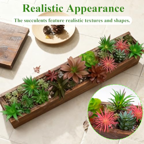 16 Pcs Artificial Succulent Plants Assortment for DIY Crafts and Home Decor
