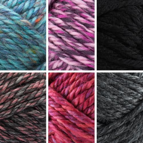 Lion Brand Hometown Super Bulky Yarn - 6 Skeins Patchwork Pack