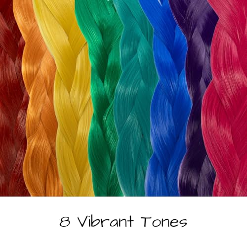 Hair Chakra Silky Straight Henlon Hair Vibrant Orange Synthetic Monofiber