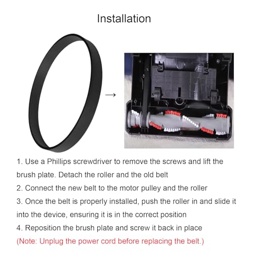 JIEPRO Vacuum Belts for Bissell PowerForce & CleanView Upright Vacuums 2 Pack
