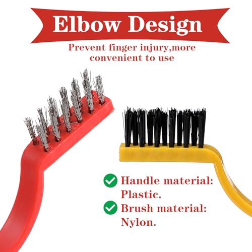 9 Pack Mini Nylon Cleaning Brushes - Non-Scratch Kitchen Tool