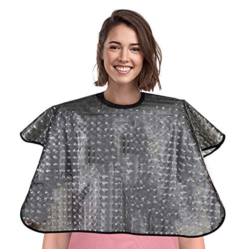 YELEGAI Waterproof Hair Dye Cape, Black Salon Shampoo & Bleach Apron