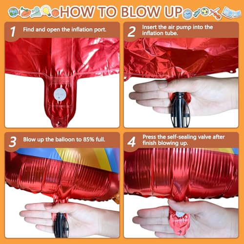 Back to School Foil Balloons - 8 Colorful Designs for Party