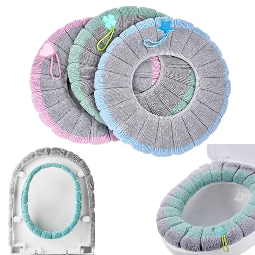 Multicolour Stretchable Washable Toilet Seat Cover Pad Guojanfon - Comfortable Bathroom Accessory