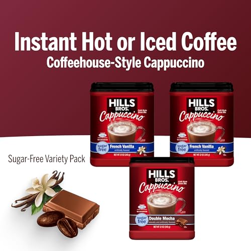 Hills Bros. Sugar-Free Cappuccino Mix Variety Pack - 3 Packs