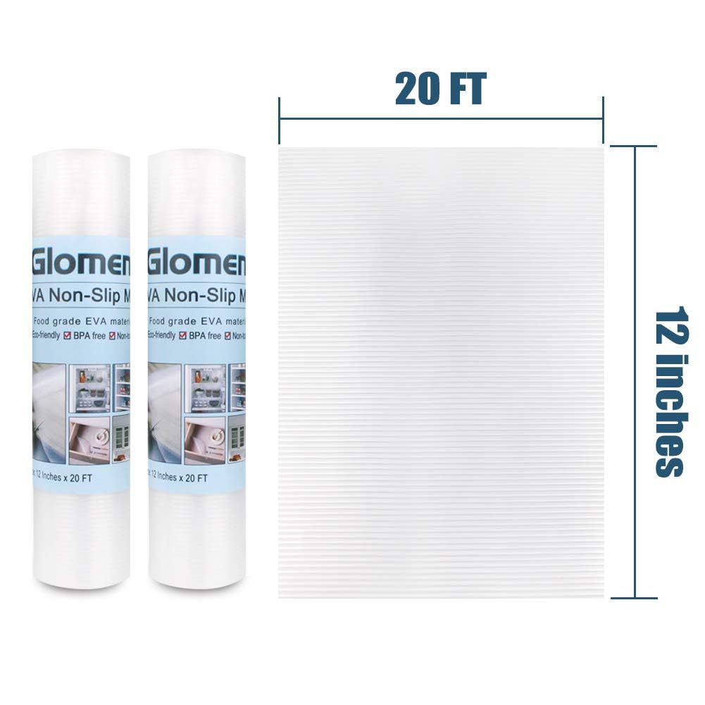 Shelf Liner, Non-Slip Cabinet Liner, Washable Oil-Proof for Kitchen Cabinet, Shelves, Refrigerator, Storage, Desks, 12 Inches x 10 FT, Non Adhesive Drawers Liner… (12 Inches x 10 FT x 6 Rolls)