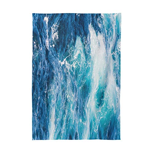 Ocean Wave Tablecloth 60 x 120 Inch Rectangle Party Decor Polyester