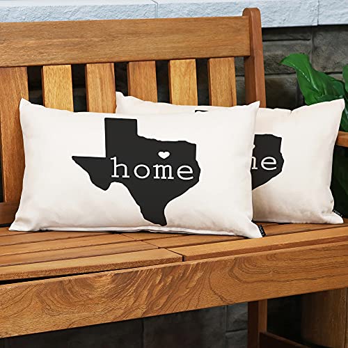 Texas State Map Decorative Throw Pillow Cover 12x20" - EKOBLA