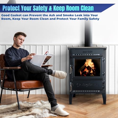 WINTACK Wood Stove Gasket Replacement 5/8" Wide x 1/8" Thick Self-Adhesive Fiberglass Tape