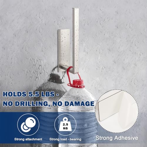 NearMoon 9-Inch Self-Adhesive Towel Holder - Brushed Nickel Stainless Steel
