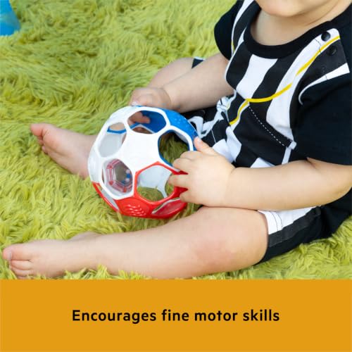 Bright Starts Oball Grippin' Goals Rattle Soccer Ball - Easy Grasp Toy for Babies