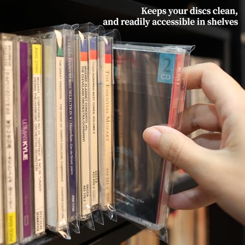 50-Pack CD & DVD Protective Sleeves - Clear Plastic Storage Envelopes