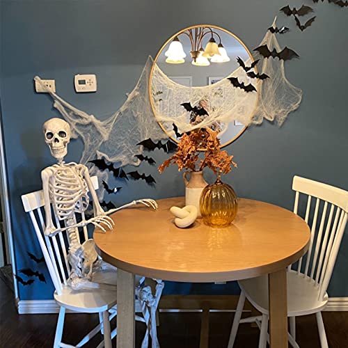 160pcs Waterproof 3D Bat Stickers for Halloween Decor