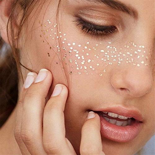 AKOAK Gold Temporary Face Tattoo Waterproof Sticker Freckle Makeup