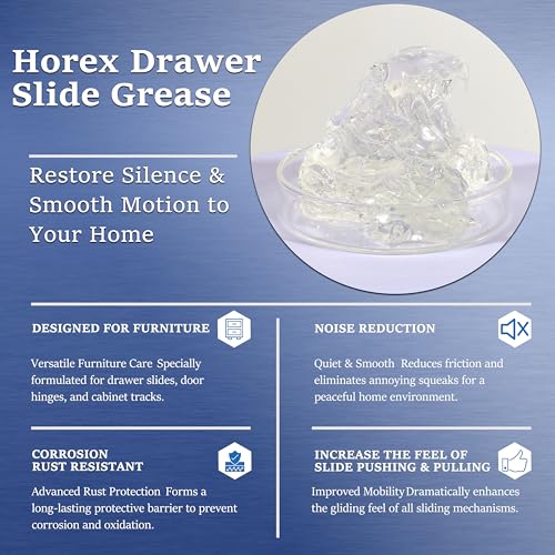 Horex Drawer Slide Grease 20g - Anti-Squeak Lubricant for Furniture Rails