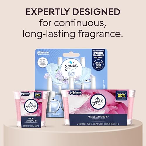 Glade Angel Whispers Scented Candle Jar, 4.08 Oz, 3 Count