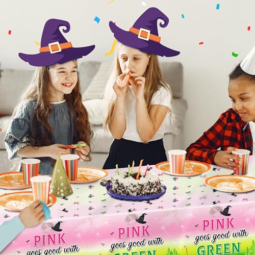 Princess Witch Hats Table Covers - 3 Pcs Disposable Halloween Decor