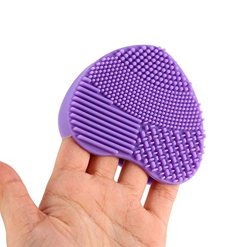 Sonew Portable Silicone Makeup Brush Cleaner Glove and Washing Pad - Purple