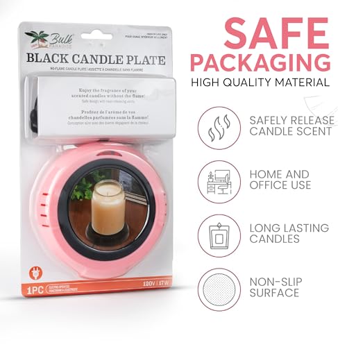 Pink Candle Warmer Plate - Large Electric Jar & Mug Warmer - Safe Scent Release