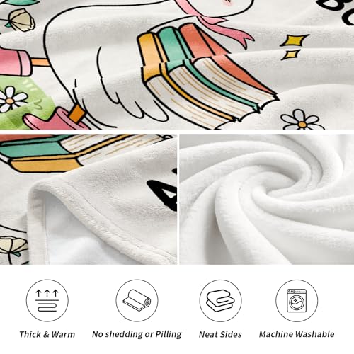 Book Lovers Flannel Reading Blanket - Book Loves Design, 50" x 60"