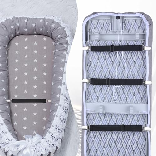 Xyembu 4Pcs Ironing Board Cover Clips Adjustable Fasteners Elastic Straps