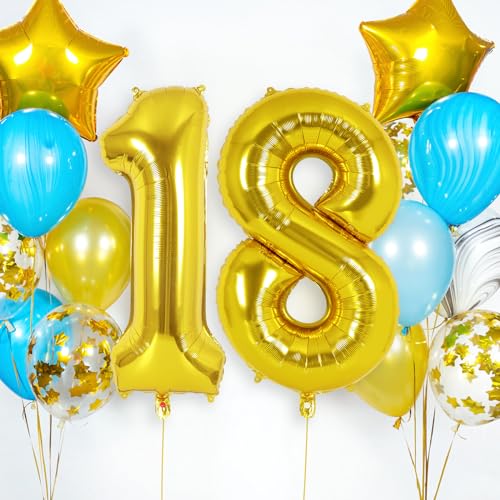 Gold Number 1 Balloon - 40 Inch Jumbo Foil for 1st Birthday Party