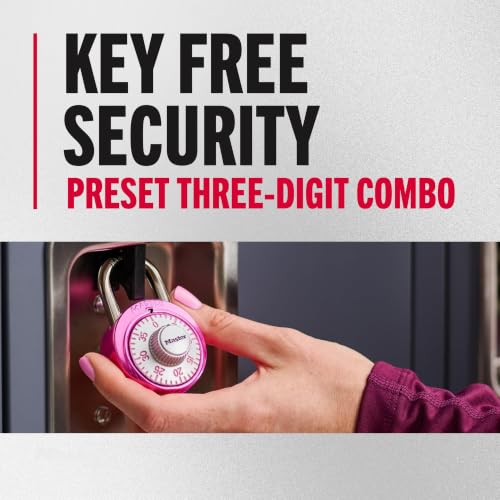 Master Lock 1530DPNK Combination Padlock - Pink Locker Lock