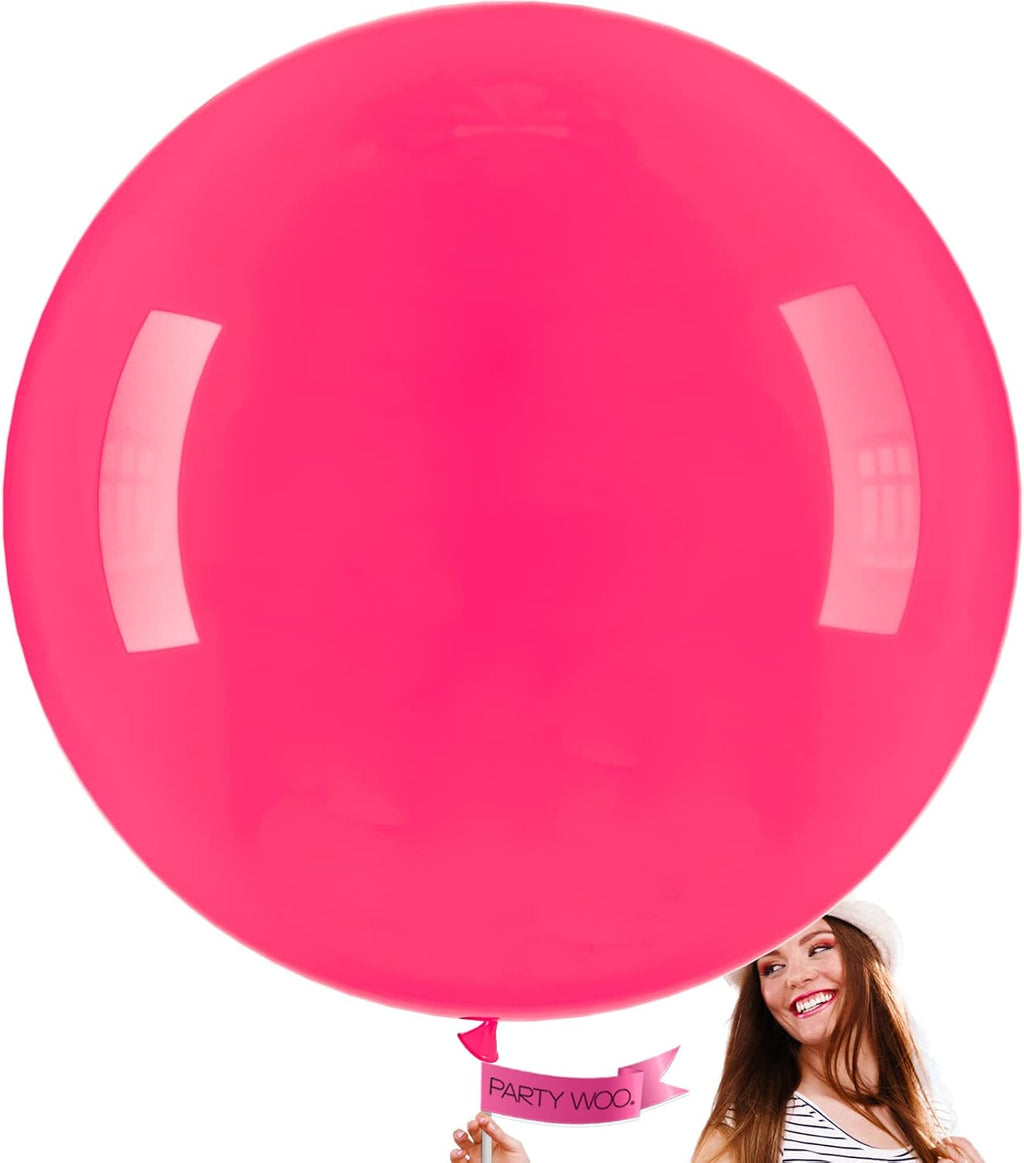 PartyWoo Hot Pink Balloons - 36 Inch Magenta Fuchsia Balloons for Baby Showers & Celebrations