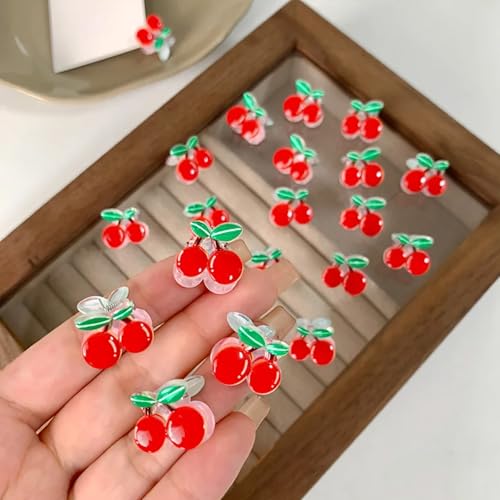 8 PCS Cherry Hair Claw Clips Cute Artificial Fruit Hair Accessories
