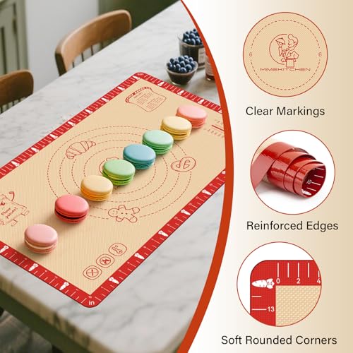 Extra Thick Silicone Baking Mat - 26x16 Inch Non-Stick Pastry Mat