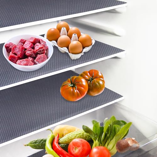 Daixers 10-Piece Washable Refrigerator Shelf Liners - Grey EVA Mats