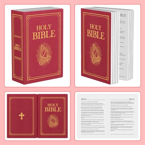 Katatdes Red Bible Pillow Book Plush Decorative Throw Pillow for Home & Christmas