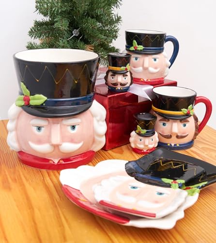 Christmas Nutcracker Soldiers Salt & Pepper Shaker Set - Dolomite Ceramic